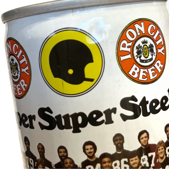 Vintage NFL Super Super Steelers 1979 Iron City Beer Can Pittsburgh Football 79 - Picture 13 of 16